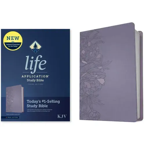 KJV Life Application Study Bible, Third Edition (Leatherlike, Peony Lavender, Red Letter)