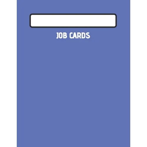 Job Cards: Service, Mechanic, Technician Job Card Book