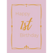 Happy 1st Birthday Guest Book (Hardcover): First birthday Guest book, party and birthday celebrations decor, memory book, 1st birthday, baby shower, h