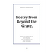 Poetry from Beyond the Grave