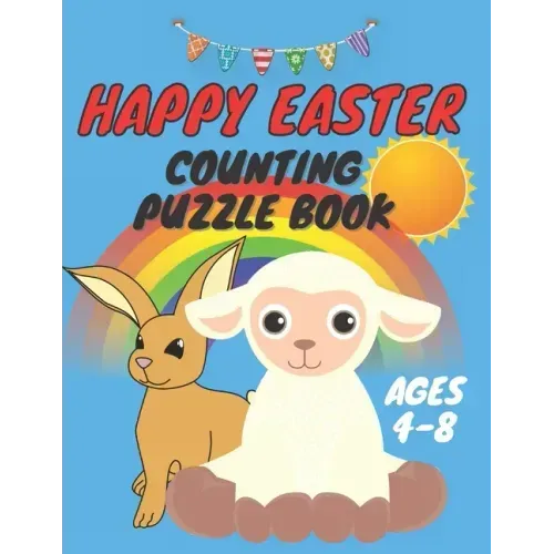happy easter counting puzzle book: A Fun Guessing Game Book for kids - Fun & Interactive Picture Book for Preschoolers and Toddlers - easter coloring