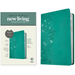 NLT Thinline Center-Column Reference Bible, Filament Enabled (Leatherlike, Peony Rich Teal, Red Letter)