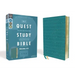 Niv, Quest Study Bible, Personal Size, Leathersoft, Teal, Comfort Print: The Only Q and A Study Bible