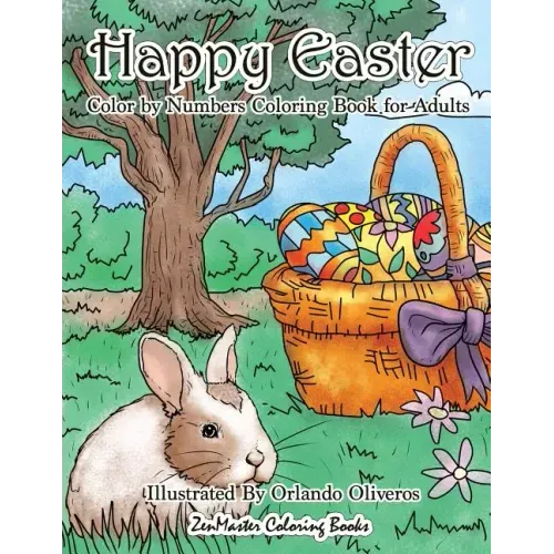 Happy Easter Color By Numbers Coloring Book for Adults
