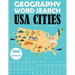 Geography Word Search - USA Cities: 100 Puzzles Large Print Book For Adults