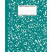 Marbled Composition Notebook: Teal Marble Wide Ruled Paper Subject Book