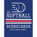 50 Softball Scorecards With Lineup Cards: 50 Scoring Sheets For Baseball and Softball Games (8.5x11)