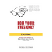 For Your Eyes Only: Caution: Warning Female Readers! This Book Is Only for Women Forty-Five Years or Older