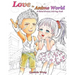 Love in Anime World - A hand-drawn coloring book