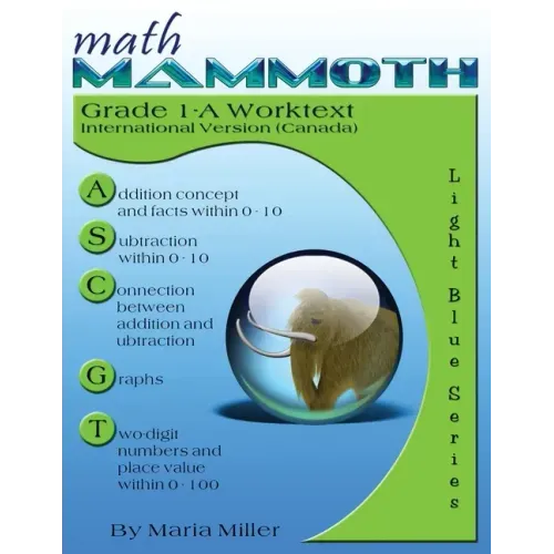 Math Mammoth Grade 1-A Worktext (Canadian Version)