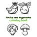 Fruits and Vegetables coloring book: Children's coloring pages + word search puzzles
