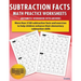 Subtraction Facts Math Practice Worksheet Arithmetic Workbook With Answers: Daily Practice guide for elementary students and other kids