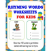 Rhyming Words Worksheets: Rhyming Words Activities For Kids, Learn How To Rhyme With This Rhyming Workbooks For Kindergarten, Preschoolers And 1st Gra