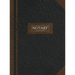 Notary Journal: Hardbound Record Book Logbook for Notarial Acts, 390 Entries, 8.5" x 11", Black and Brown Cover