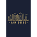 San Diego Skyline: San Diego travel inspired design. City of California, sights and history. Skyline and Cityscape.