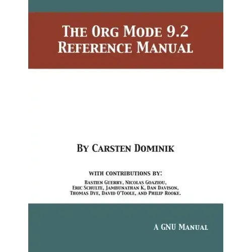 The Org Mode 9.2 Reference Manual