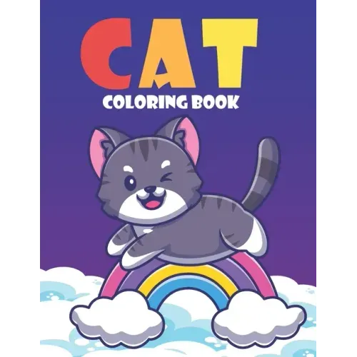 cat coloring book: 30 cat to color, cute cat and kitten coloring book