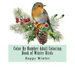 Color By Number Adult Coloring Book of Winter Birds: Winter Bird Scenes, Festive Holiday Christmas Winter Birds Large Print Coloring Book For Adults