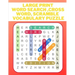 Large print word search, cross word, scramble vocabulary puzzle