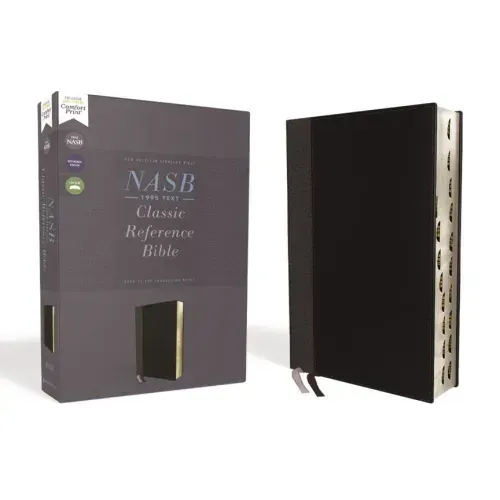 Nasb, Classic Reference Bible, Leathersoft, Black, Red Letter, 1995 Text, Thumb Indexed, Comfort Print