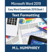 Word 2019 Text Formatting