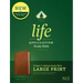 NLT Life Application Study Bible, Third Edition, Large Print (Red Letter, Genuine Leather, Brown)