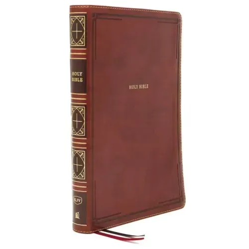 Kjv, Thinline Bible, Giant Print, Leathersoft, Brown, Red Letter Edition, Comfort Print: Holy Bible, King James Version