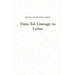 Tien-Tai Lineage to Lotus
