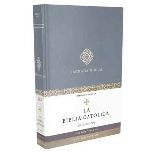 Biblia Católica, Edición Para Notas, Tapa Dura/Tela, Azul, Comfort Print