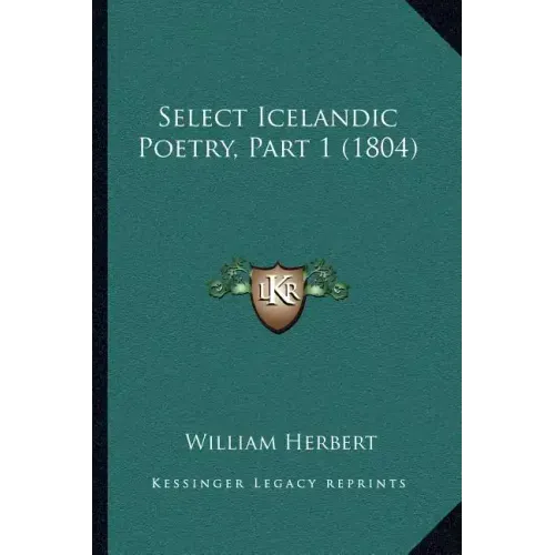 Select Icelandic Poetry, Part 1 (1804)