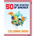 50 The States of America Coloring Book: Fifty State Maps with Capitals & Symbols like Motto Bird Mammal Flower Insect Butterfly or Fruit Perfect Easy