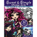 Sweet & Simple Whimsy Girls: Mermaids and More to Color