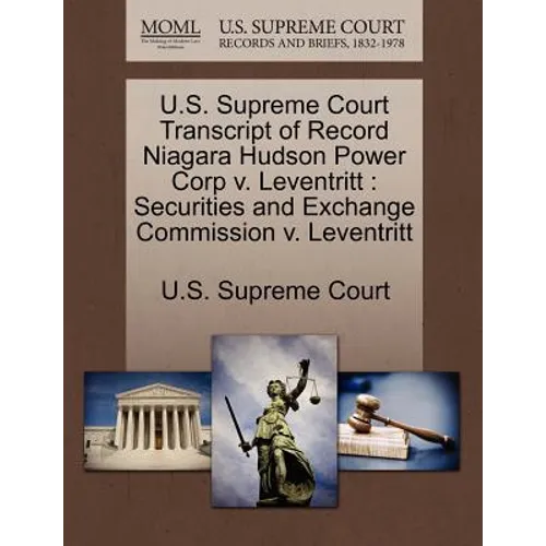 U.S. Supreme Court Transcript of Record Niagara Hudson Power Corp V. Leventritt: Securities and Exchange Commission V. Leventritt