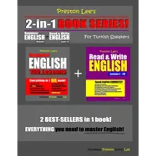 Preston Lee's 2-in-1 Book Series! Beginner English 100 Lessons & Read & Write English Lesson 1 - 20 For Turkish Speakers