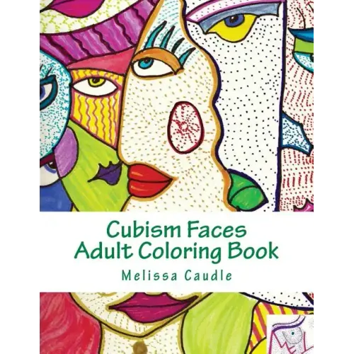 Cubism Faces: Adult Coloring Book