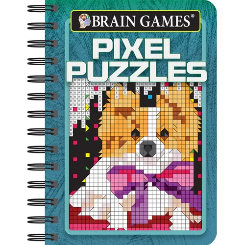 Brain Games - To Go - Pixel Puzzles: Color by Square Mosaic Activity Book Hidden Picture Puzzles Travel Size for Teens & Adults