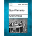 Quo Warranto