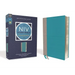 NIV Study Bible, Fully Revised Edition, Leathersoft, Teal/Gray, Red Letter, Comfort Print