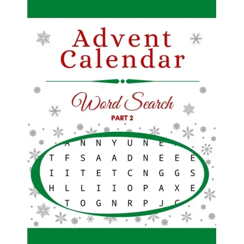 Advent Calendar Word Search: Christmas Activity & Puzzle Book for Gift Holiday Countdown Part 2