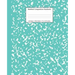 Marbled Composition Notebook: Turquoise Marble Wide Ruled Paper Subject Book