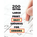 200 Extra Large Print Easy Sudokus for Seniors: 9 X9 puzzles with solutions - for men, women, seniors, adults - Cut memory loss -one large puzzle per