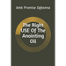 The Right Use of The Anointing Oil