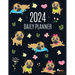 Pug Planner 2024: Funny Tiny Dog Monthly Agenda January-December Organizer (12 Months) Cute Canine Puppy Pet Scheduler with Flowers & Pretty Pink Hear