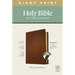 NLT Personal Size Giant Print Bible, Filament Enabled Edition (Red Letter, Genuine Leather, Brown, Indexed)