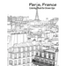 Paris, France Coloring Book for Grown-Ups 1