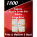 1800 sudoku puzzle book for adults large print easy & medium & hard: big soduko book's puzzles for adult and teen with 1800 collection sodoku with 600