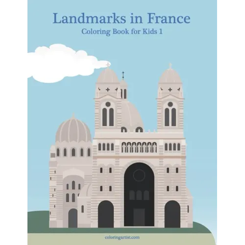 Landmarks in France Coloring Book for Kids 1