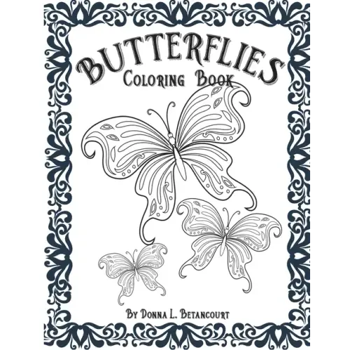 Butterflies Adult Coloring Book
