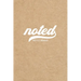 Noted Pocket Notebook: 4"x6", Small Journal Blank Memo Book, White Logo Kraft Brown Cover