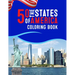 50 The States of America Coloring Book: Proud of the America Color 50 Beautiful Pages of United States And 50 States Nature flower and more illustrati